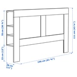 BRIMNES Headboard with storage compartment, white, 150 cm