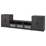 BRIMNES TV storage combination, black, 336x41x95 cm