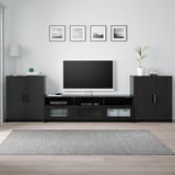 BRIMNES TV storage combination, black, 336x41x95 cm