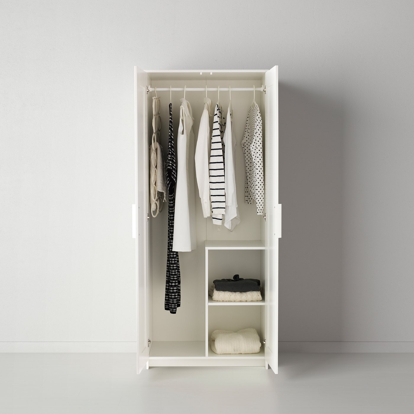 Brimnes Wardrobe With 2 Doors White 78x190 Cm Ikea