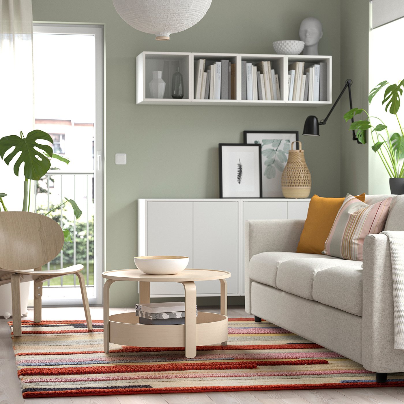 BRÖNDEN rug, low pile, handmade multicolour/red, 170x240 cm