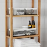 BROGRUND Box, set of 3, transparent grey/white