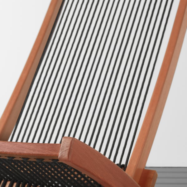 BROMMÖ Lounger, outdoor - black brown stained, brown - IKEA