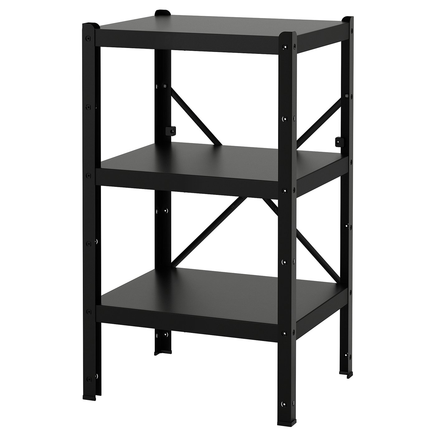 BROR 1 section/shelves, black, 65x55x110 cm - IKEA