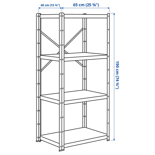 Illustration with measurements for the product: BROR.