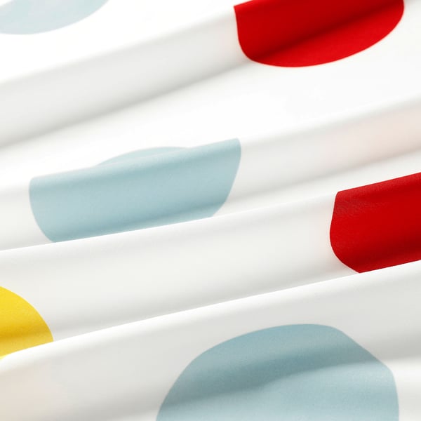 BRUKSVARA Bolster case, multicolour/dot pattern, 38x110 cm