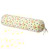 BRUKSVARA Bolster case, yellow/white, 38x110 cm