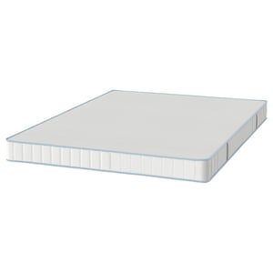 BRUKSVARA white mattress, extra firm, soft top layer, stretch fabric, square, handy handles.