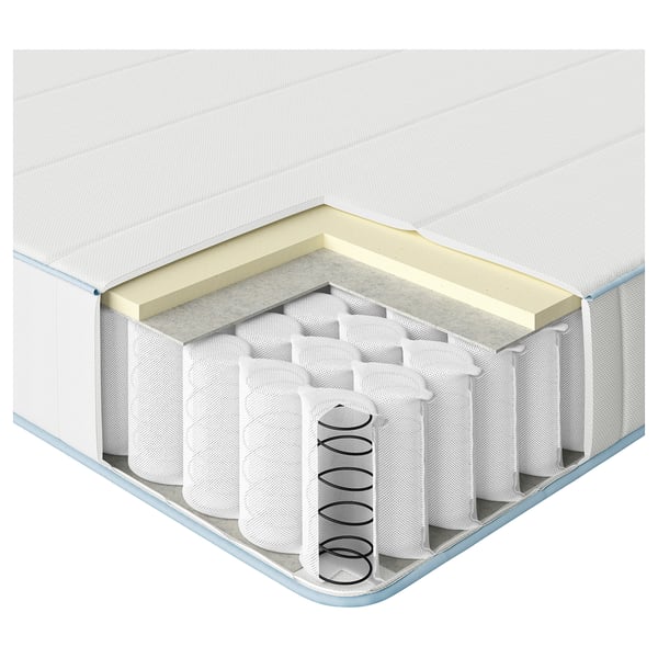 BRUKSVARA Pocket sprung mattress, extra firm white, 90x200 cm