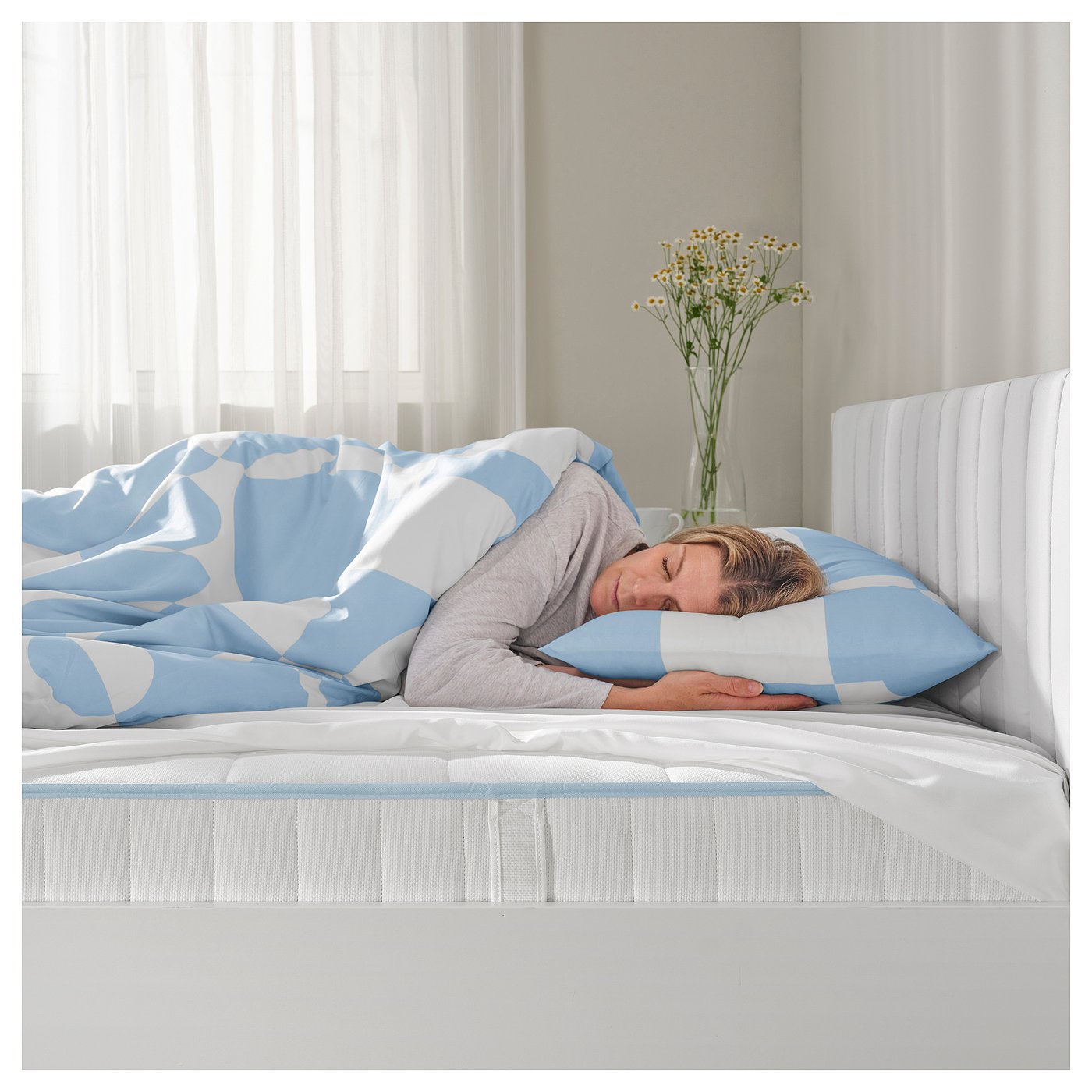 BRUKSVARA pocket sprung mattress, extra firm white, 120x200 cm - IKEA