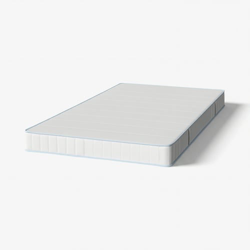 BRUKSVARA mattress; white, rectangular, firm pocket-springs, cushioned top, handles, 10yr guarantee.