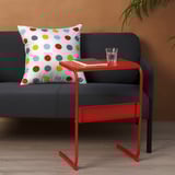 BRUKSVARA Side table, red, 42x30 cm