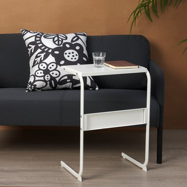 BRUKSVARA Side table, white, 42x30 cm
