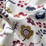 BRUNÖRT Curtains with tie-backs, 1 pair, multicolour/with tab top, 145x150 cm