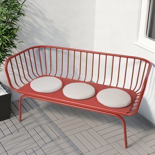 Brusen 3 Seat Sofa Outdoor Red Ikea