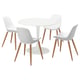 DOCKSTA / GRÖNSTA Table and 4 chairs, white/white, 103 cm