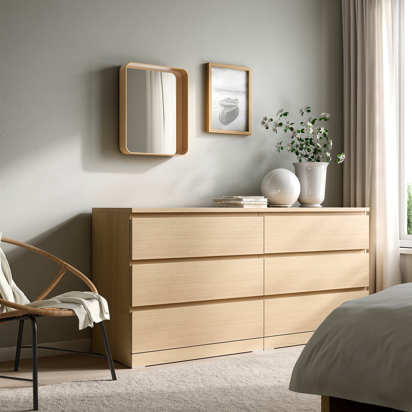 DVÄRGSYREN mirror, oak veneer, 40x50 cm - IKEA