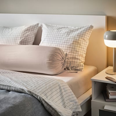 DVALA Bolster case, beige, 38x110 cm