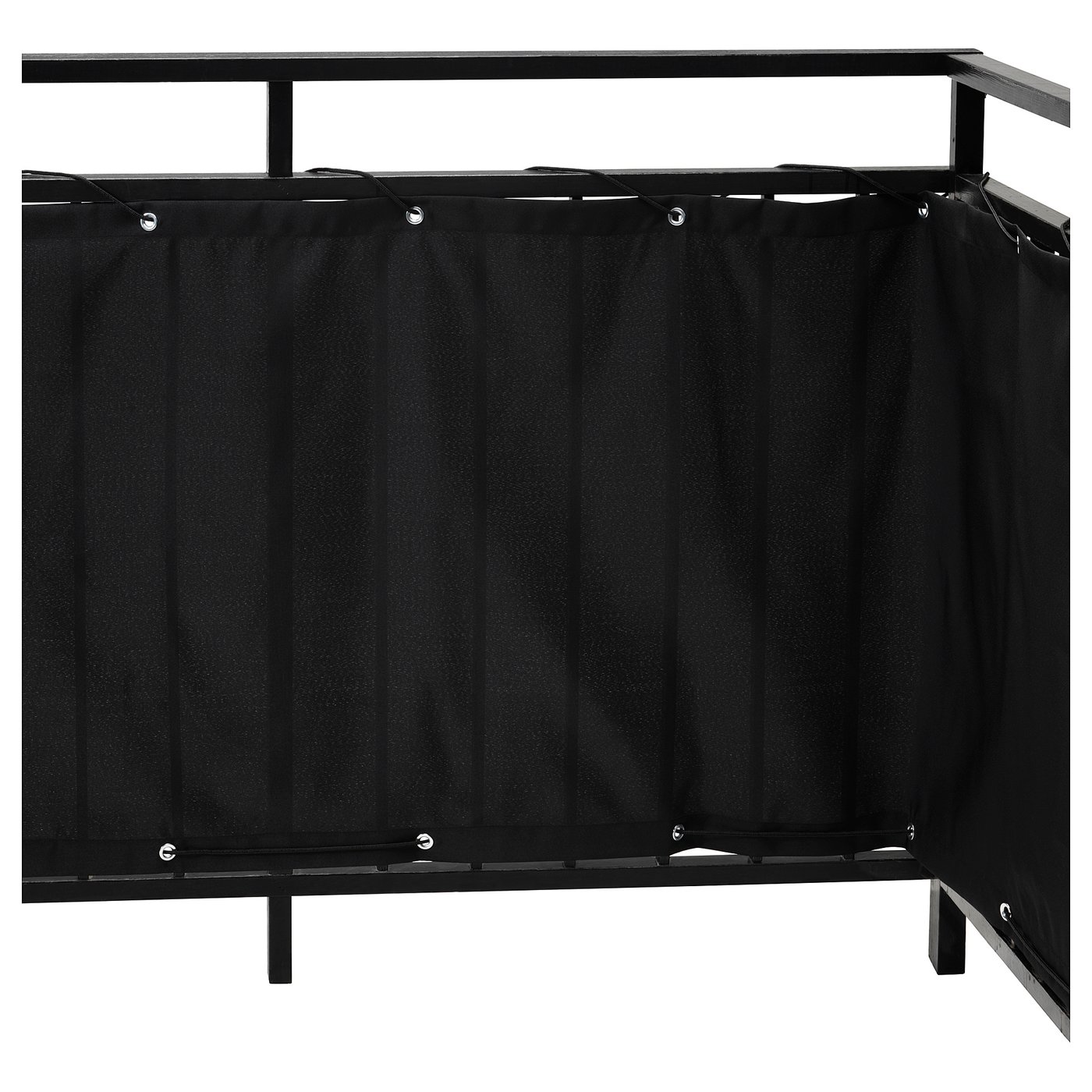 DYNING Balcony privacy screen, black, 250x80 cm IKEA