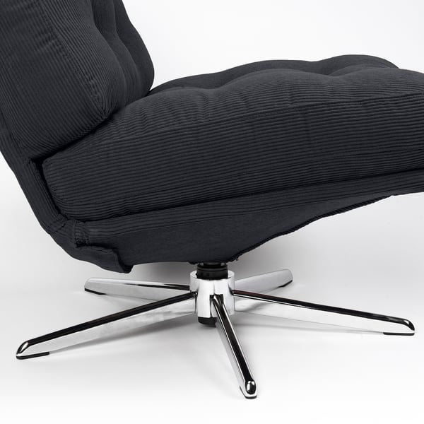 DYVLINGE Swivel easy chair, Kelinge black