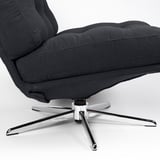 DYVLINGE Swivel easy chair, Kelinge black