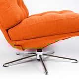 DYVLINGE Swivel easy chair, Kelinge orange