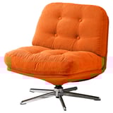 DYVLINGE Swivel easy chair, Kelinge orange