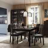 EKEDALEN Extendable table, dark brown, 180/240x90 cm