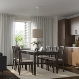 EKEDALEN Extendable table, dark brown, 180/240x90 cm