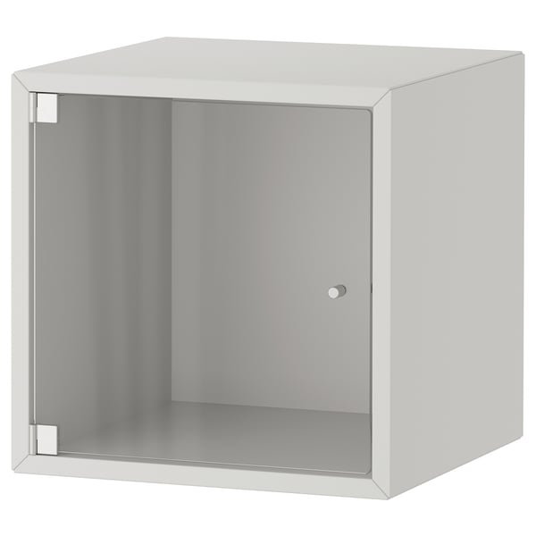 Eket Wall Cabinet With Glass Door Light Grey Ikea