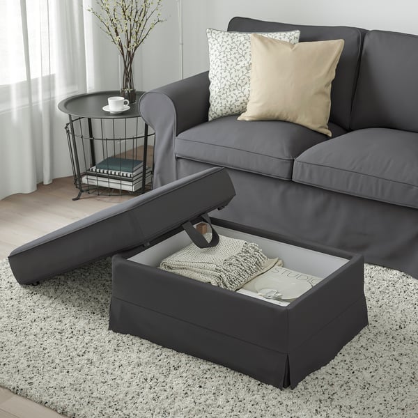 ektorp footstool hallarp grey ikea