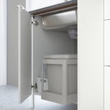 ENHET Base cabinet for sink w doors, white, 80x62x75 cm