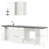 ENHET Kitchen, white, 243x63.5x216.5 cm