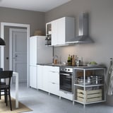 ENHET Kitchen, white, 243x63.5x216.5 cm