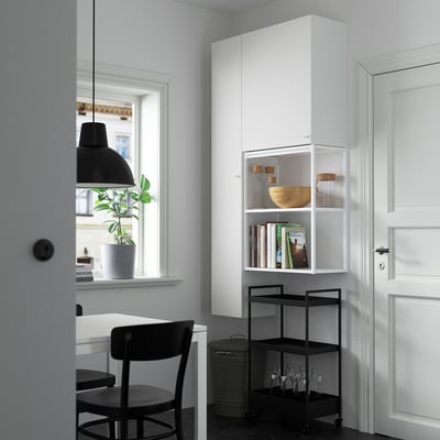 ENHET Storage combination, white, 90x32x180 cm