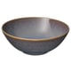 FÄRGKLAR bowl, blue-brown glaze, stoneware, round, simple design.