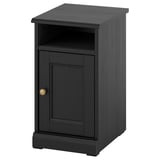 FÅGELFJÄLLET Bedside table, black oak effect, 32x41x56 cm