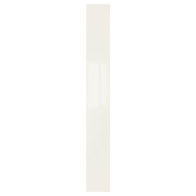 FARDAL Door with hinges, high-gloss white, 25x195 cm