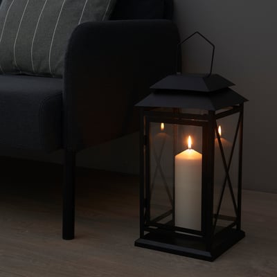 FENOMEN Unscented pillar candle, natural, 23 cm
