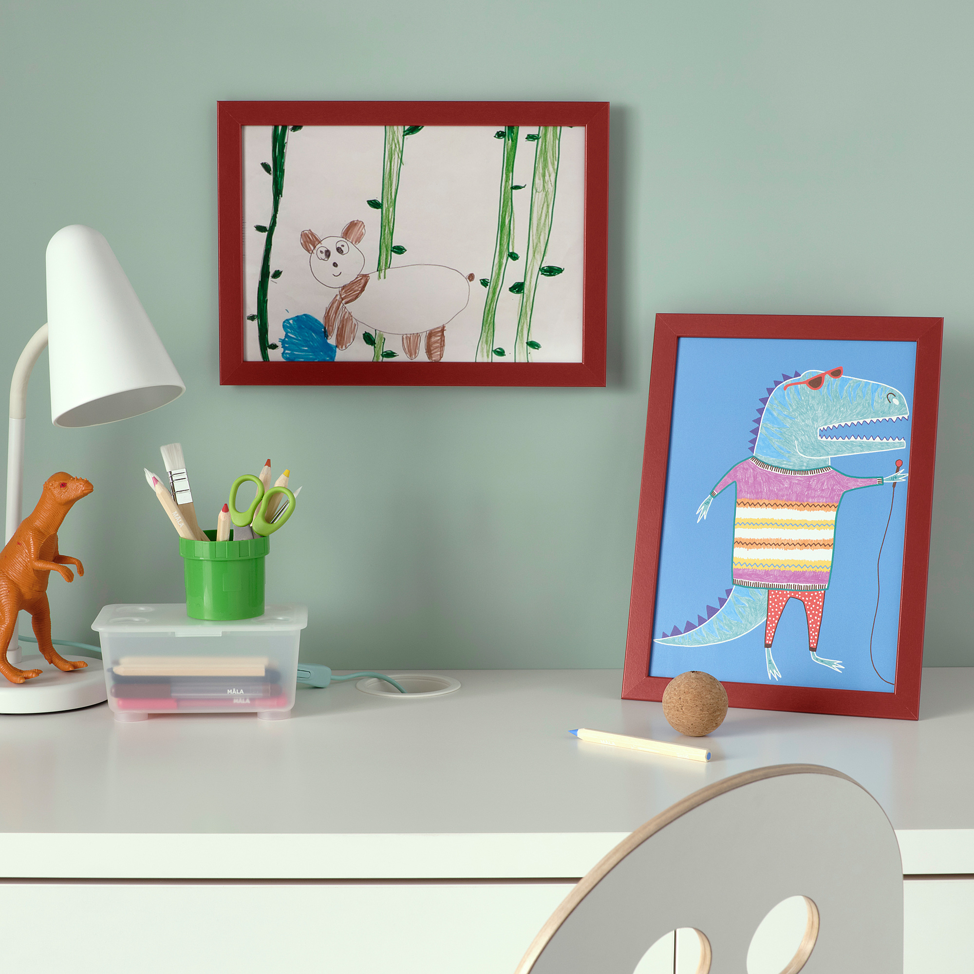 FISKBO Frame - dark red - IKEA