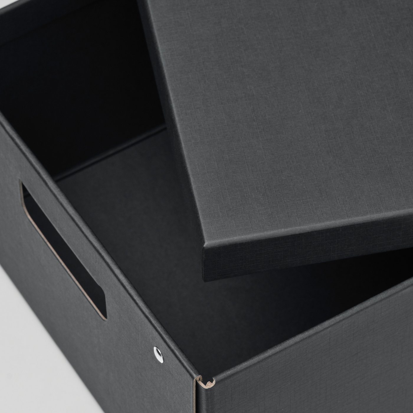 FJÄDERHARV storage box with lid, anthracite, 25x35x16 cm - IKEA