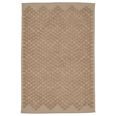 FJÄLLKATTFOT Bath mat, beige, 40x60 cm