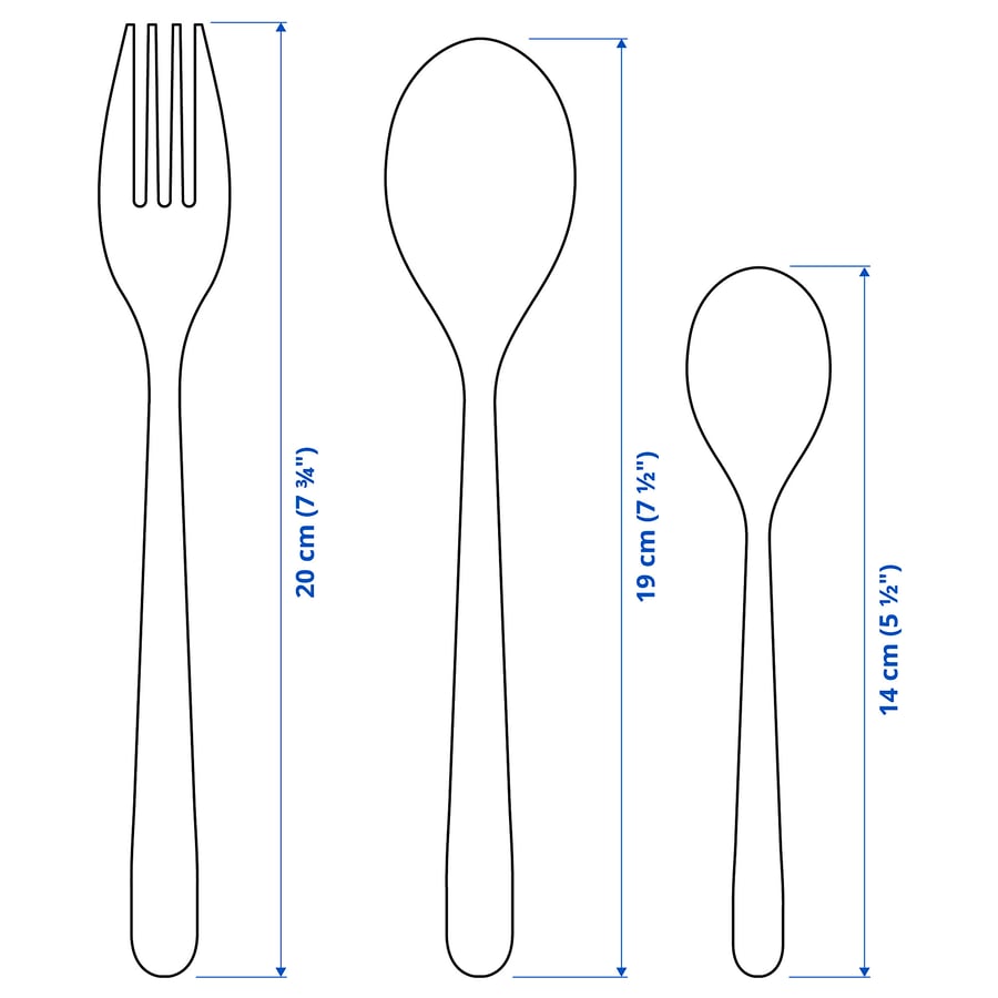 FÖRNUFT 18piece cutlery set, stainless steel IKEA