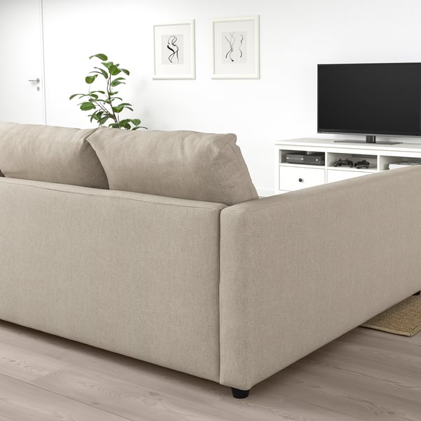 Friheten Corner Sofa Bed With Storage Hyllie Beige Ikea