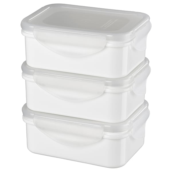 FULLASTAD lunch box, white, 13x10x5 cm IKEA