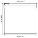FYRTUR Block-out roller blind, smart wireless/battery-operated grey, 80x195 cm