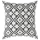 GINSTSÄCKMAL Cushion cover, black/white, 50x50 cm