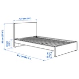 GLADSTAD Upholstered bed frame, Kabusa light grey, 120x200 cm