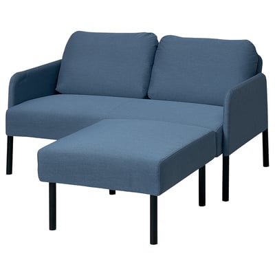 GLOSTAD 2-seat sofa with chaise longue, Knisa medium blue