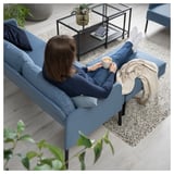 GLOSTAD 3-seat sofa with chaise longue, Knisa medium blue